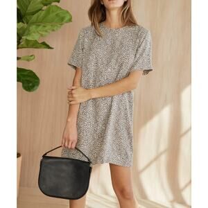 Jenni Kayne Leopard Print Lightweight T-Shirt Mini Dress XS